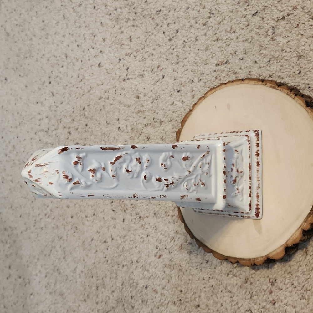 Vintage April Cornell White Obelisk Home Decor